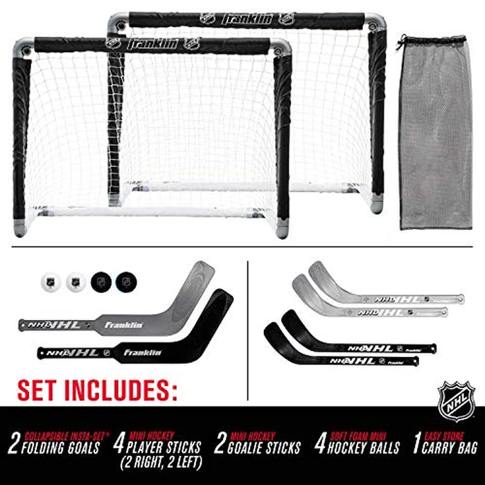 Franklin Sports 47002E2 NHL Mini Hockey Goal Set of 2, Black by Franklin Sports - Image 4