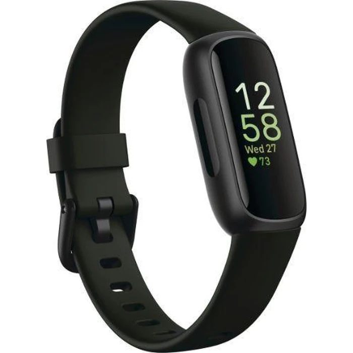 Fitbit Inspire 3 Health and Fitness Tracker - 36mm - Black Plastic Resin Case with Midnight Zen Silicone Silicone Band - Large Size by Fitbit - Image 2