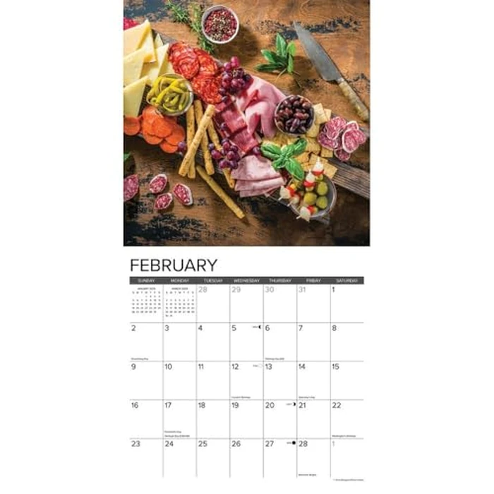 Charcuterie Boards 2025 12" x 12" Wall Calendar by WILLOW CREEK - Image 4