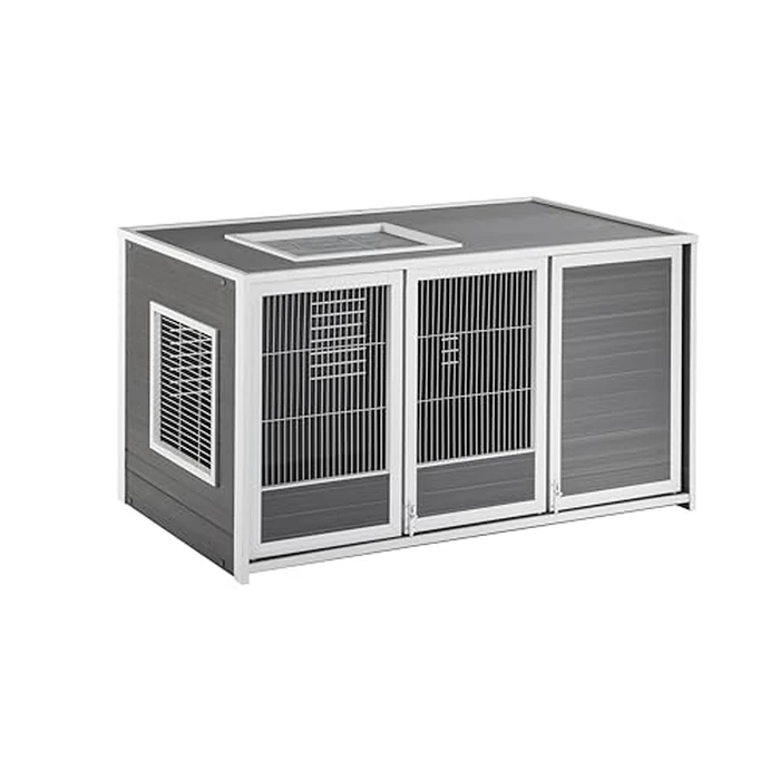 New Age Pet(R) ECOFLEX(R) Cozy Critter Chateau for Small Animals - Durable Wood Plastic Composite Hutch with 7.6 Sq Ft Living Space, Easy Assembly, Ideal for Guinea Pigs, Hedgehogs, Rabbits by New Age Pet - Used - Very Good condition - CA$229.93