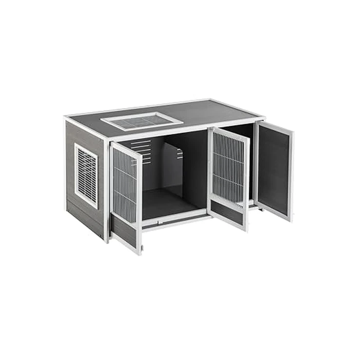 New Age Pet(R) ECOFLEX(R) Cozy Critter Chateau for Small Animals - Durable Wood Plastic Composite Hutch with 7.6 Sq Ft Living Space, Easy Assembly, Ideal for Guinea Pigs, Hedgehogs, Rabbits by New Age Pet - Image 4