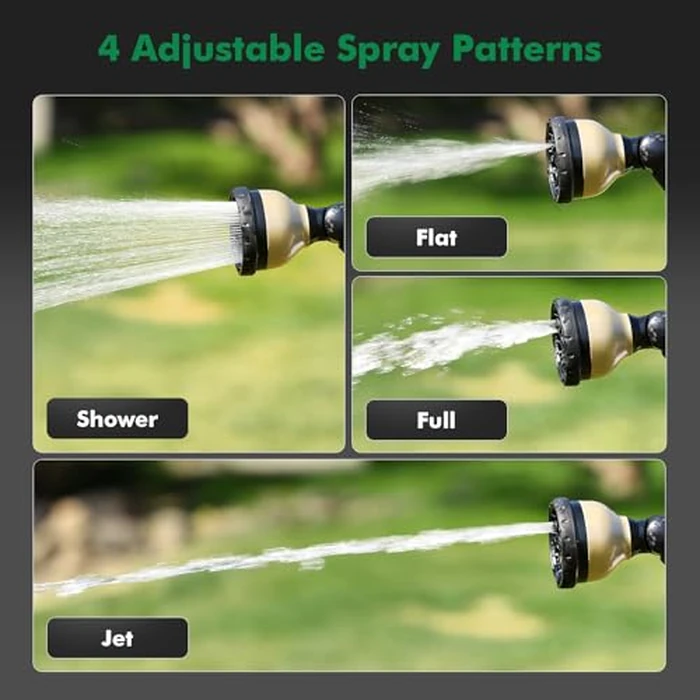 RESTMO Extra Long All Metal Telescoping Watering Wand, 180 degrees Adjustable Ratcheting Head | 4 Spray Patterns | Thumb Flow Control, Perfect Garden Hose Sprayer to Water Hanging Baskets, Shrubs by Restmo - Image 4