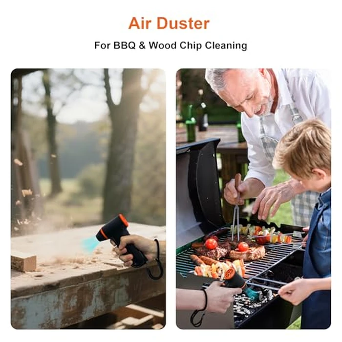 Compressed Air Duster-150000RPM Super Power Rechargeable Air Duster, 3-Gear Adjustable Mini Blower with Fast Charging, Electric Air Duster for Leaves,Computer, Keyboard, (Black) by JUFINX - Image 5