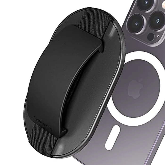Sinjimoru for MagSafe Grip, Magnetic Phone Grip for MagSafe Stand, Strong Magnetic Phone Holder for iPhone 17 16 15 14 13. M-SGrip Black by Sinjimoru - Used - Very Good condition - CA$14.69