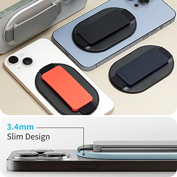 Sinjimoru for MagSafe Grip, Magnetic Phone Grip for MagSafe Stand, Strong Magnetic Phone Holder for iPhone 17 16 15 14 13. M-SGrip Black by Sinjimoru - Image 4