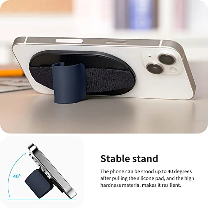 Sinjimoru for MagSafe Grip, Magnetic Phone Grip for MagSafe Stand, Strong Magnetic Phone Holder for iPhone 17 16 15 14 13. M-SGrip Black by Sinjimoru - Image 5
