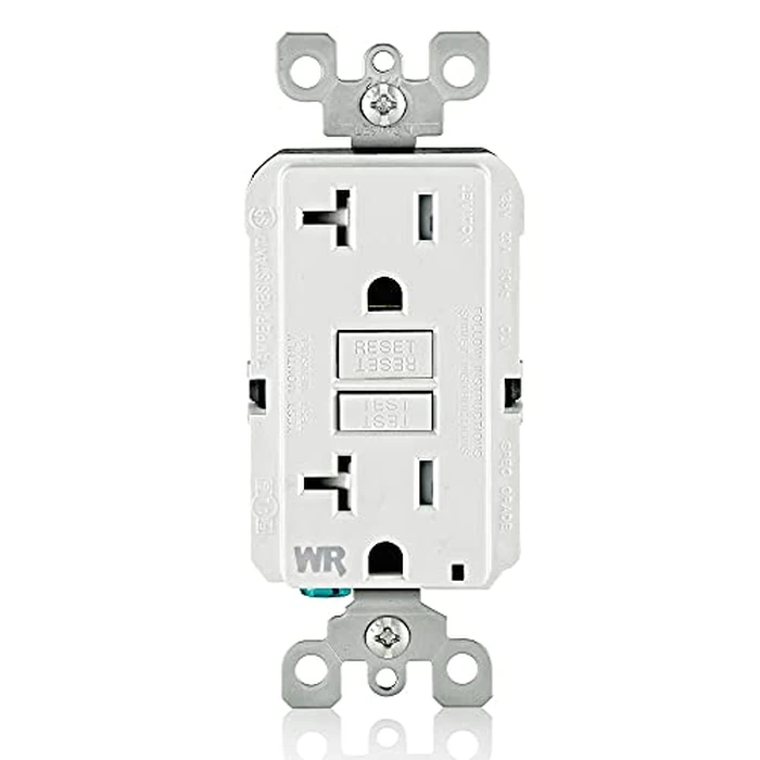 Leviton GFCI Weather-Resistant Receptacle, 20 Amp Tamper-Resistant, GFWT2-W, White by Leviton - Used - Good condition - CA$29.22