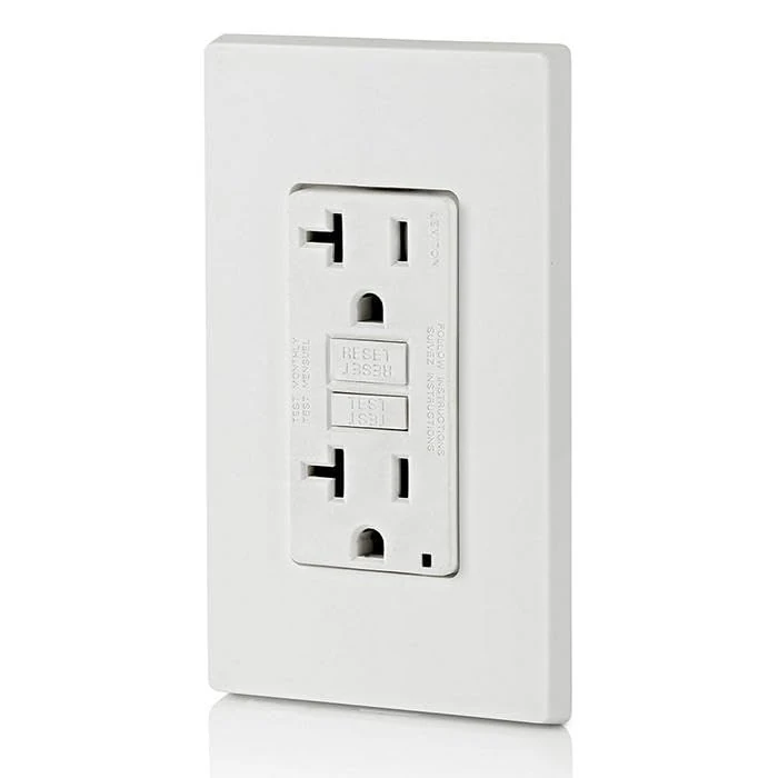 Leviton GFCI Weather-Resistant Receptacle, 20 Amp Tamper-Resistant, GFWT2-W, White by Leviton - Image 7