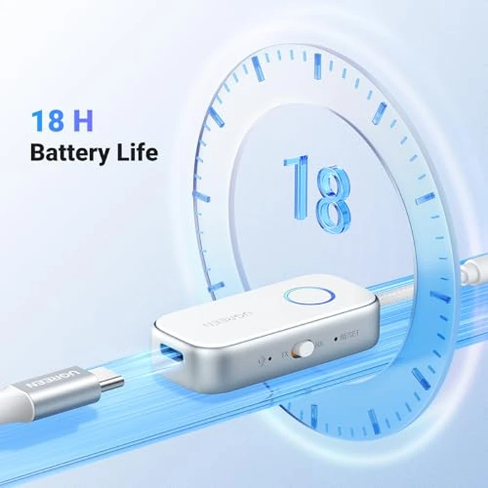 UGREEN Airplane Bluetooth 6.0 Transmitter Receiver for 2 Airpods or Headphones, Airplane Travel Essentials 2-in-1 Wireless Bluetooth Adapter, 3.5MM AUX Jack Adapter on Flight, TV, Car Stereo by UGREEN - Image 7