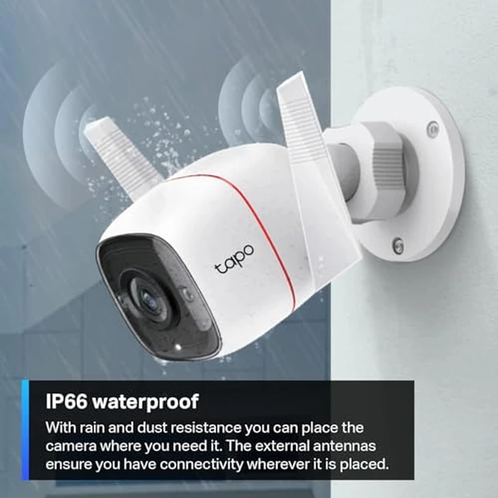 TP-Link Tapo 2K 4MP QHD Security Camera Outdoor Wired, Built-in Siren w/Startlight Sensor, IP66 Weatherproof, Motion/Person Detection, Works with Alexa & Google Home (Tapo C320WS) by Tapo - Image 7