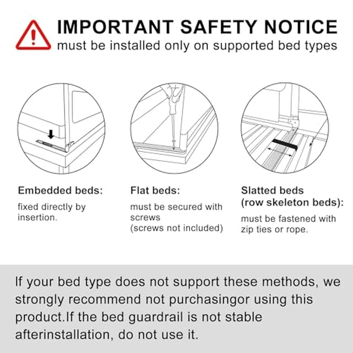 3 Pack Bed Rails for Toddlers, Upgrade Baby Bed Rail Guard Height Adjustable Specially Designed for Queen Size Bed (2 Sides 78.7" + 1 Side 60") by zefinot - Image 4