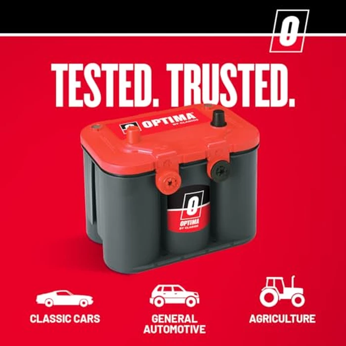 OPTIMA(R) Batteries High Performance 75/25 REDTOP(R) Sealed AGM Car, Truck, and SUV Starting Battery, 720 CCA, Dual SAE and GM Terminals, Maintenance Free, Versatile Mounting by OPTIMA - Image 2