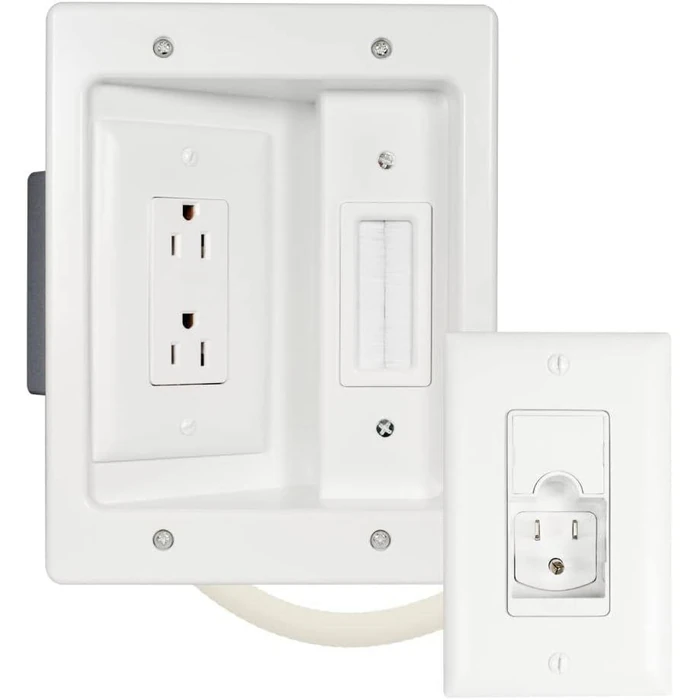 Sanus SA-IWP1 In-Wall TV Power and Cable Management Kit - White by Sanus - Refurbished - Excellent condition - US$42.06