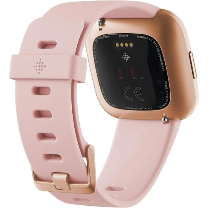Fitbit Versa 2 Health and Fitness Smartwatch - 40mm - Copper Rose Aluminum Case with Petal Silicone Classic Wrist Band by Fitbit - Image 3