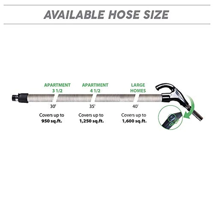OVO Central Vacuum Deluxe, 40ft ON/OFF Low-voltage Hose, 12’’ premium floor brush, cleaning tools and easy storage accessories, For hard surfaces by OVO - Image 6