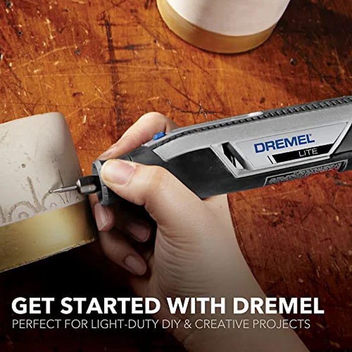 Dremel Lite 7760 N/10 4V Li-Ion Cordless Rotary Tool, Variable Speed Multi-Purpose Kit, USB Charging, Easy Accessory Changes - Perfect For Light-Duty DIY & Crafting, Sanding, Engraving and Polishing by Dremel - Image 4