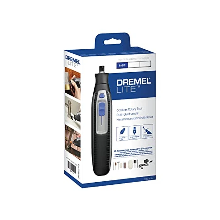 Dremel Lite 7760 N/10 4V Li-Ion Cordless Rotary Tool, Variable Speed Multi-Purpose Kit, USB Charging, Easy Accessory Changes - Perfect For Light-Duty DIY & Crafting, Sanding, Engraving and Polishing by Dremel - Image 8
