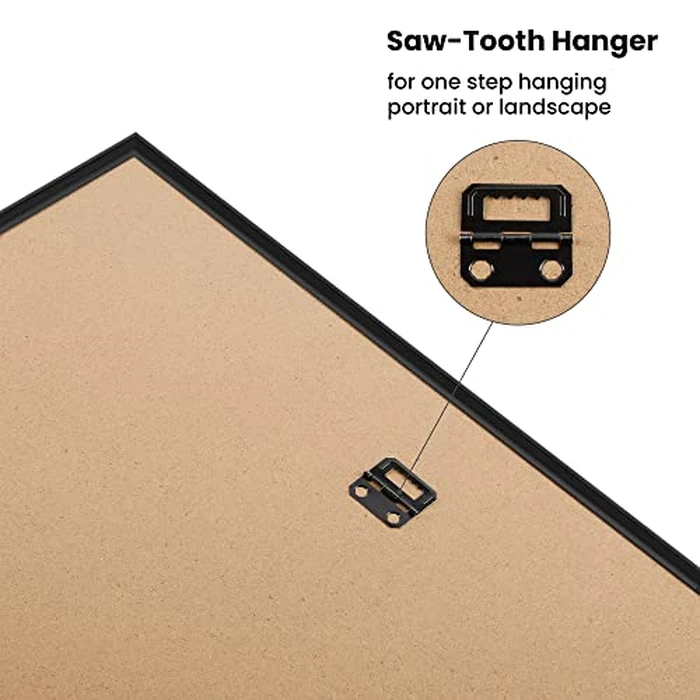 upsimples 24x36 Poster Frame Black 3 Pack, Scratch-Proof Picture Frames 24 x 36 for Photo Gallery - Slide-In Strips, Horizontal or Vertical Wall Mounting by upsimples - Image 8