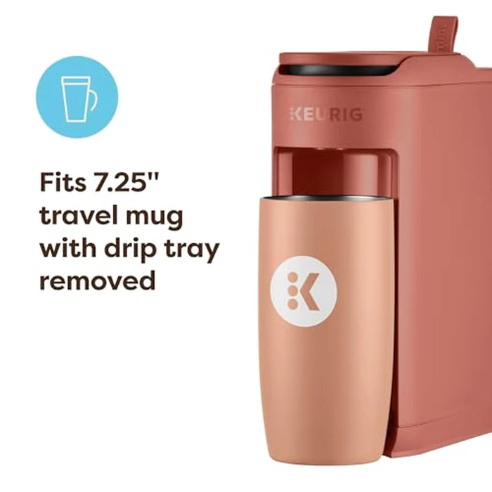 Keurig K-Mini Mate Single Serve K-Cup Pod Coffee Maker, Brews Up to 12 oz Cup, Compact Portable Coffee Machine for Small Spaces, Great for Dorms & Offices, Red Rocks by Keurig - Image 6