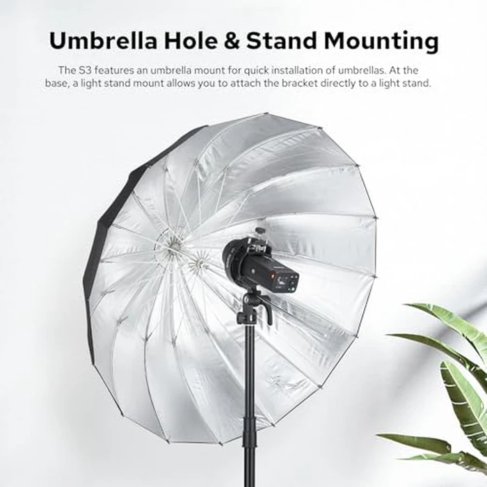 Godox S3 Speedlite Bracket, S-Type Bracket Updated Version Bowens Mount Holder for Godox V1 V1Pro V100 AD300Pro AD200ProII AD200Pro AD200 AD100 V860II V860III TT350, Support +/-90 degrees Angle Adjustment by GODOX - Image 8