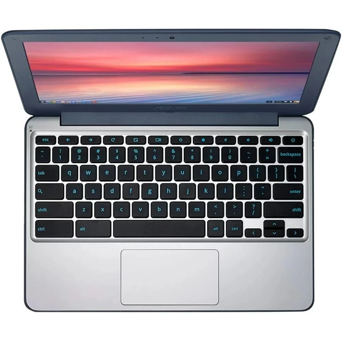 Asus Chromebook C202S 11.6" - Dark Blue/White - Intel Celeron N3060 1.6GHz - 4GB RAM - 16GB by ASUS - Image 2