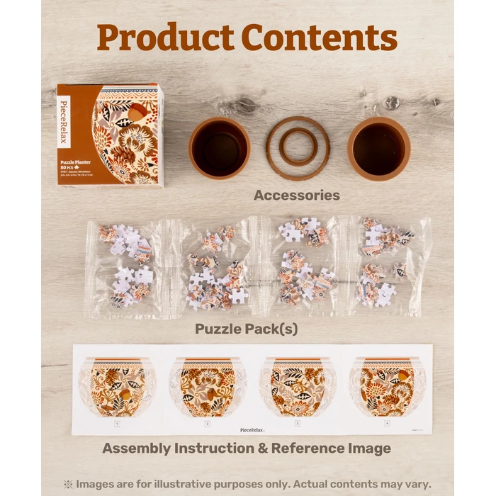 PieceRelax 3D Puzzle Planter 80 Pieces - Summer Blossoms, for Mom, Home Decor Flower Pots for Indoor Cactus, Succulents Pots [K1126] by PieceRelax - Image 6