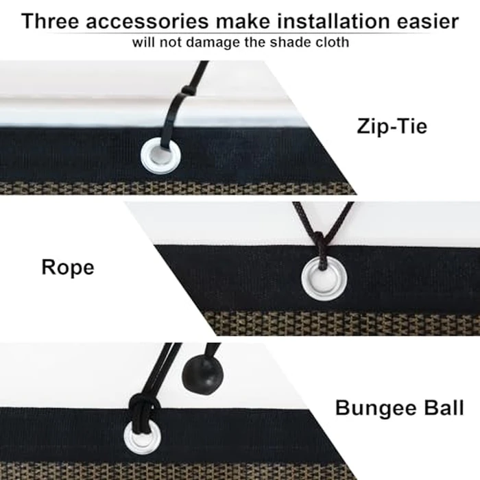 KANAGAWA 90% Sun Shade Cloth 10'X 16' Outdoor Pergola Shade Cover Canopy with Grommets UV Block Privacy Screen for Patio, Backyards, Outdoor, Carport, Garden, Mocha by KANAGAWA - Image 4