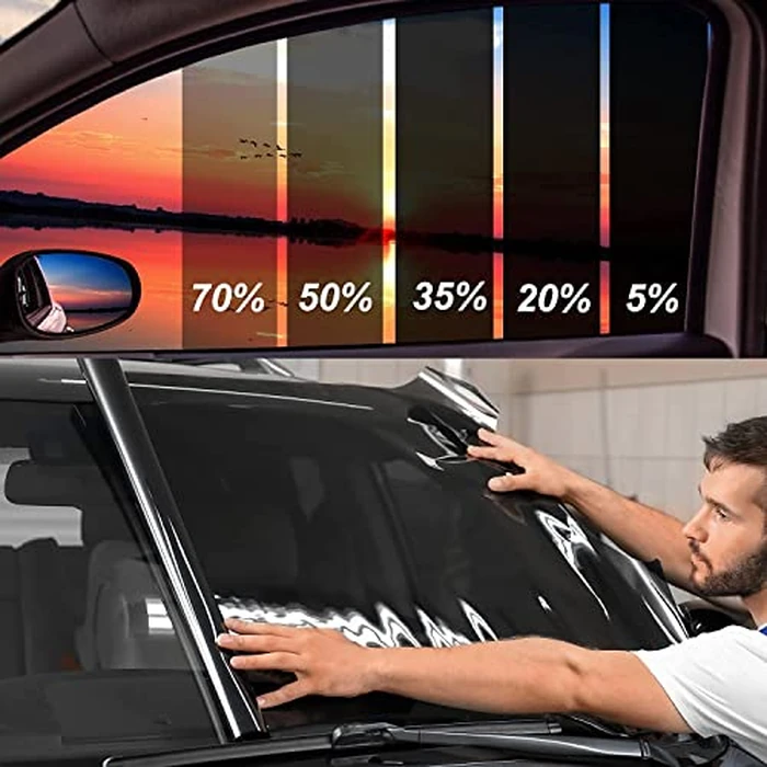 TOYOCO Window Tint Film for Cars, Car Window Tint Window Privacy Film, Car Shade Front Windshield, Heat & UV Block and Scratch Resistant, Blackout Window Film Auto Car Windshield Sun Shade Roll by TOYOCO - Used - Acceptable condition - CA$27.37