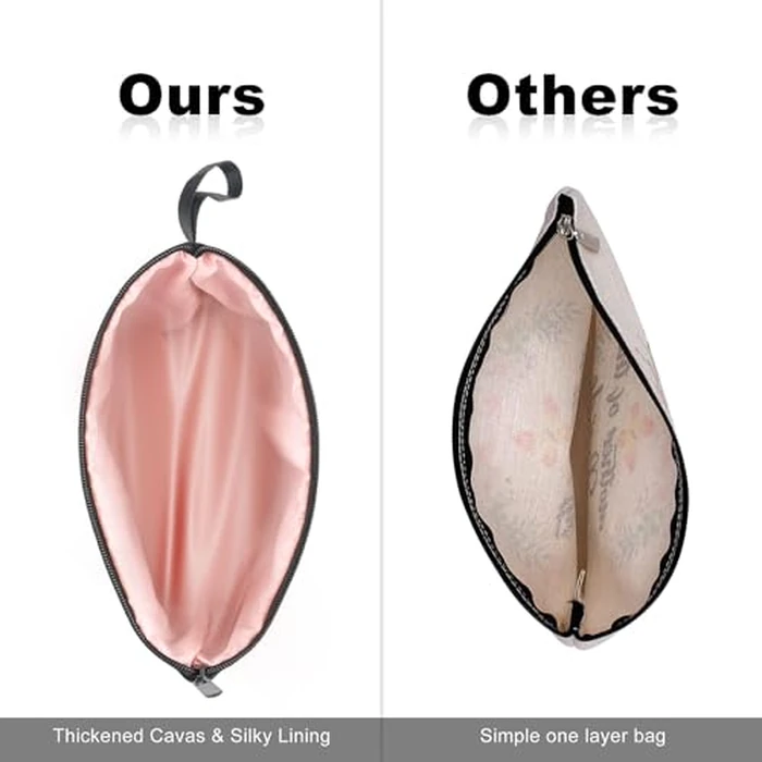 Vavabox A-Z Personalized Makeup Bag, Birthday Gifts for Women Mom, Gifts for Best Friend, Bride Bridesmaid Cosmetic bag (J, Black) by Vavabox - Image 5