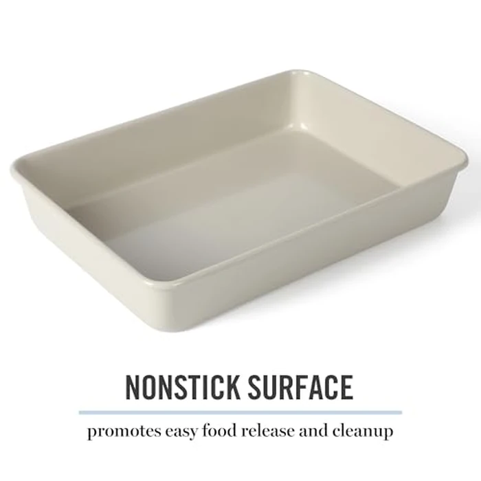 Martha Stewart Gallen 13 x 9 Inch Rectangular Nonstick Carbon Steel Cake/Baking Pan- Cool Grey by Martha Stewart - Image 3