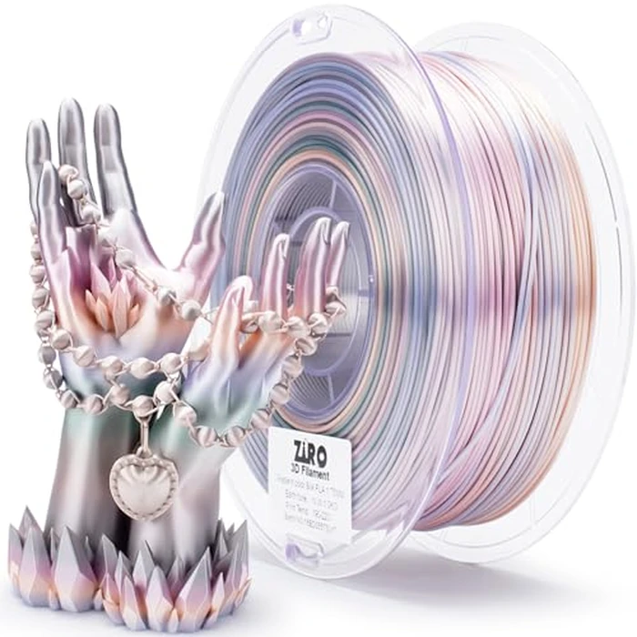 ZIRO 3D Printer Filament, Shiny PLA Fast Gradient Color Change, Glossy Color Change by Length PLA, Fit Most FDM 3D Printers, Dimensional Accuracy +/-0.03mm, 1KG/2.2lb Spool, Earth Tone(Silk) by ZIRO - Image 1
