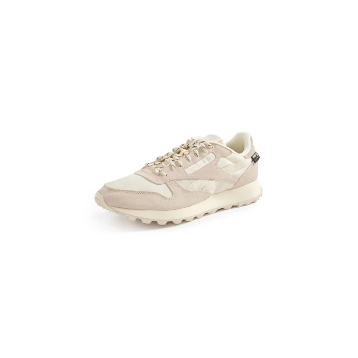 Reebok,Womens,Classic Leather,Classic White/Classic White/Stucco,9.5 by Reebok - Used - Like New condition