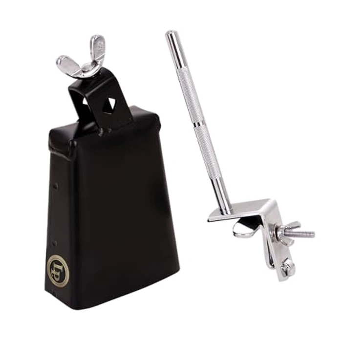 Latin Percussion City Cowbell with Mount (LP20NY-K),Silver,Black by Latin Percussion - Used - Acceptable condition