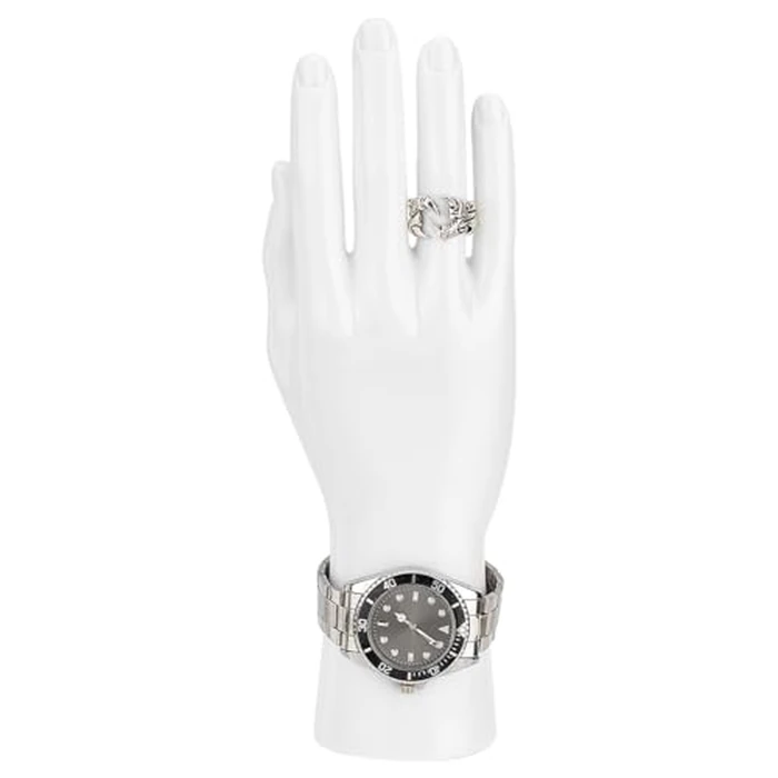 PH PandaHall Male Hand Model Display Stand, Right Hand Model Jewelry Stand Jewelry Display Stand, Photography Props Home Decoration, for Bracelet Watch Ring Display for Sale, White 3.6x2.3x10 inch by PH PandaHall - Used - Very Good condition