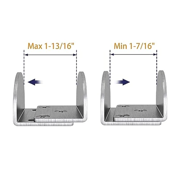 JUBEST Sliding Barn Door Floor Guide, Floor Mounted Bottom Guide, U Shape, Stainless Steel, for Door Thick 1-7/16" - 1-13/16", 2 Pack by JUBEST - Image 5