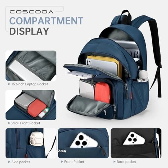 COSCOOA 17x10x9 Personal Item Bag United Airlines,Small Carry On Backpack 20L,Flight Approved Underseat Travel Luggage Bag, Mochila de Viaje,Cabin Size Lightweight Travel Backpack by COSCOOA - Image 3