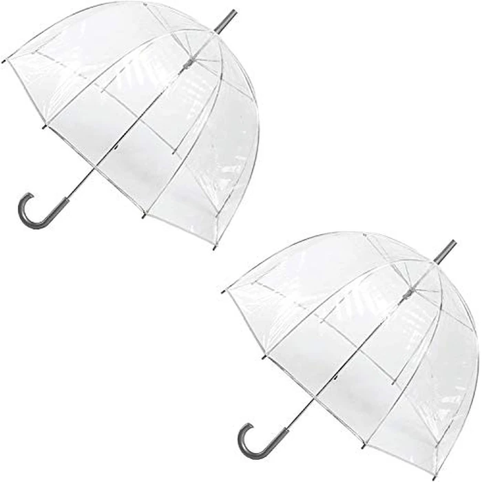Totes Adult Windproof Bubble Umbrella with J Hook Handle and Enhanced Visibility by totes - Used - Like New condition - US$41.53