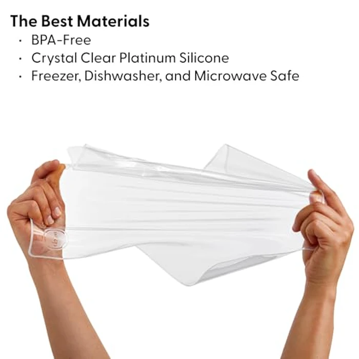 W&P Reusable Silicone Stretch Wrap, 1 Box with 3 Wraps (7x8, 10x11, 13x14), Oven, Dishwasher, Microwave & Freezer Safe, BPA Free by W&P - Image 5