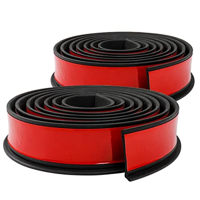 XmuxHai 2.17In(5.5CM)*11.5FT*2PCS Car Wheel Eyebrow Arch Trim Lips Strip Fender Flare Protector Universal Rubber Wheel Eyebrow Protector for Car and Truck Fender Flare Edge Trim (5.5CM) by XmuxHai - Used - Good condition
