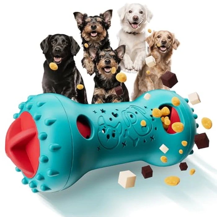 knitly Interactive Dog Toys, Adjustable Treat Dispensing Toy to Keep Them Busy, Dog Enrichment for Brain Stimulation & Cognitive for Puppy Puzzle to Reduce Boredom-Ideal Gift for All Dogs(Rigid Nylon) by knitly - Used - Very Good condition
