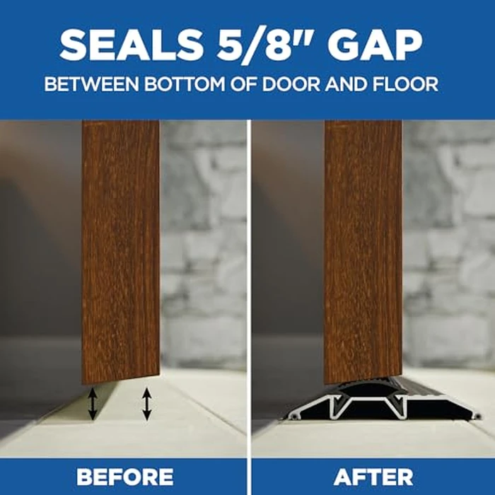 M-D Building Products 10116 3-3/4 in. x 3/4 in. x 36 in. Bronze Aluminum and Vinyl Heavy-Duty Low-Profile Threshold by M-D Building Products - Image 5