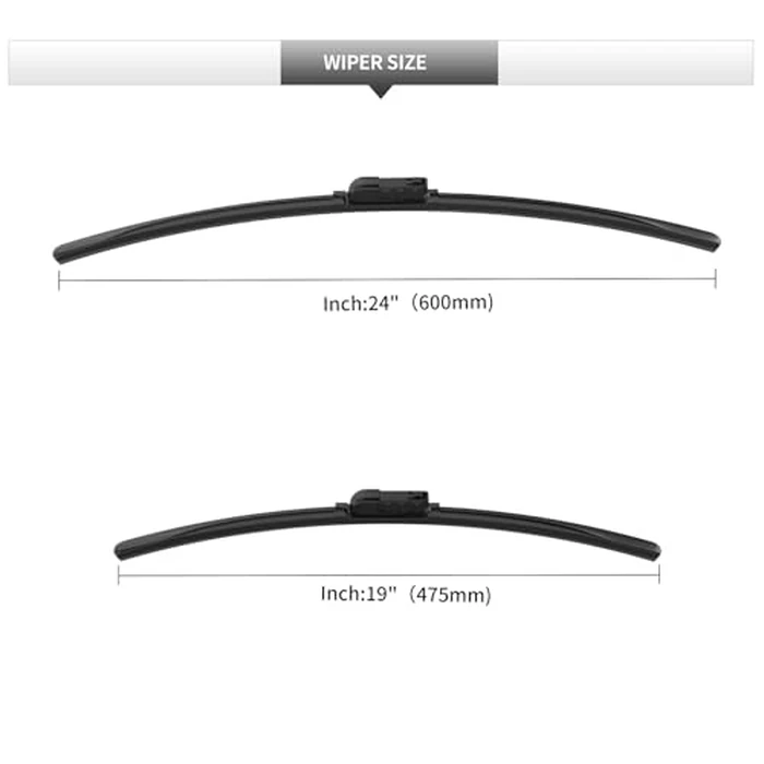Replacement for Volkswagen Jetta 2019 2020 2021 2022 2023 2024 Windshield Wiper Blades, 2 Pieces of Car Front Window Wiper Blades for VW Jetta by GARDIMU - Image 3