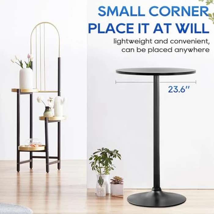 FDW Bistro Pub Table 2 Pack 40 Inch Height Cocktail Table Round Bistro Bar Table for Home and Kitchen Dining by FDW - Image 4