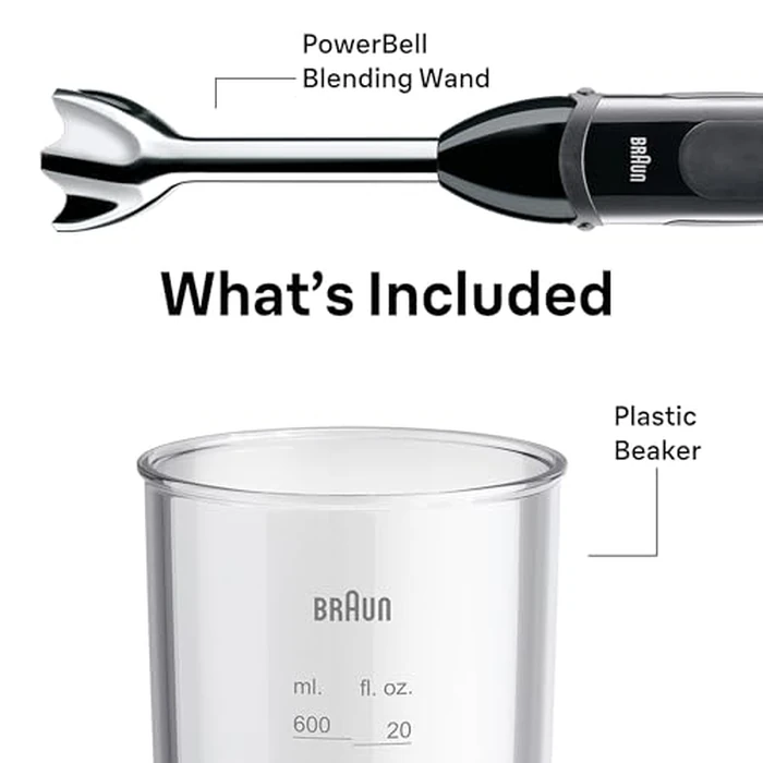 Braun MQ5000 Vario Hand Blender Stick - 21-Speed Immersion Blender Handheld with Turbo Boost, Stainless Steel Blades, SplashControl, EasyClick System, 400W, Mixer for Soups & Smoothies by Braun - Image 7