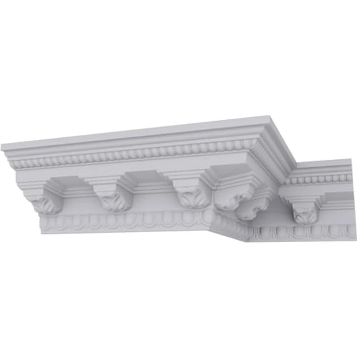 Endurathane Attica Crown Moulding, 3 7/8"H x 3 5/8"P x 5 3/8"F x 94 1/2"L, Factory Primed (2-Pack) by Ekena Millwork - Used - Very Good condition - US$34.32
