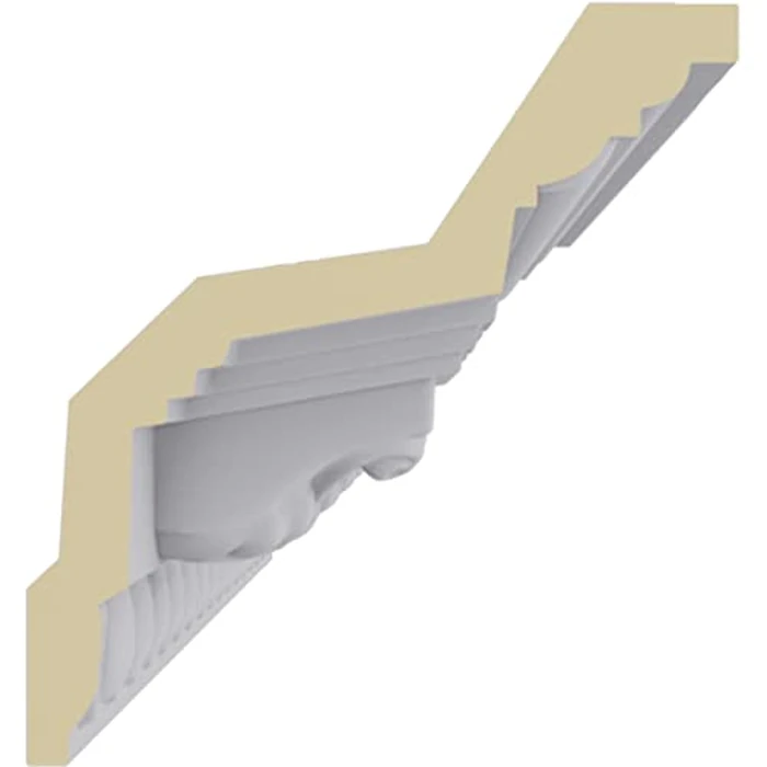 Endurathane Attica Crown Moulding, 3 7/8"H x 3 5/8"P x 5 3/8"F x 94 1/2"L, Factory Primed (2-Pack) by Ekena Millwork - Image 2