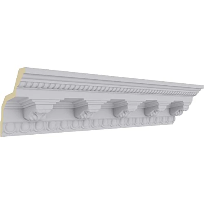Endurathane Attica Crown Moulding, 3 7/8"H x 3 5/8"P x 5 3/8"F x 94 1/2"L, Factory Primed (2-Pack) by Ekena Millwork - Image 3