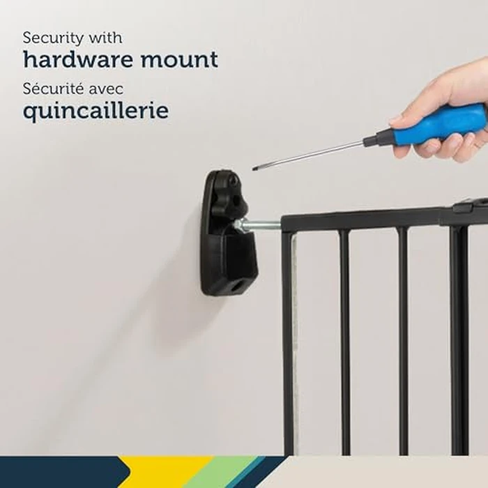 Safety 1st Top of Stairs Expanding Metal Baby Gate - Hardware-Mounted for Stairs, Hallways & Doors, Adjustable 27”-42” Wide, Pet & Dog Gate, Black by Safety 1st - Image 7