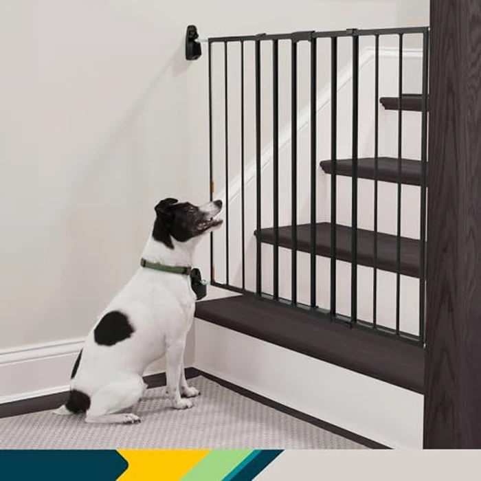 Safety 1st Top of Stairs Expanding Metal Baby Gate - Hardware-Mounted for Stairs, Hallways & Doors, Adjustable 27”-42” Wide, Pet & Dog Gate, Black by Safety 1st - Image 8