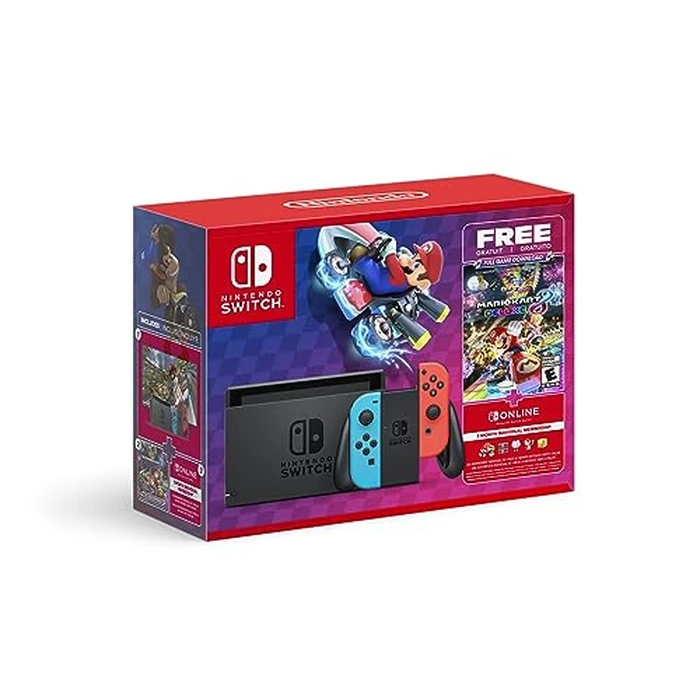 Nintendo Switch(TM) Mario Kart(TM) 8 Deluxe Bundle (Full Game Download + 3 Mo. Nintendo Switch Online Membership Included) by Nintendo - Image 1